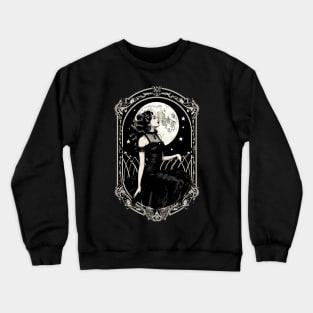 Gothic Vintage Witch and Moon Crewneck Sweatshirt